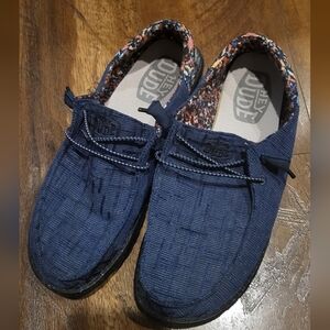 Hey Dude Women's Navy Loafers. Size 10
